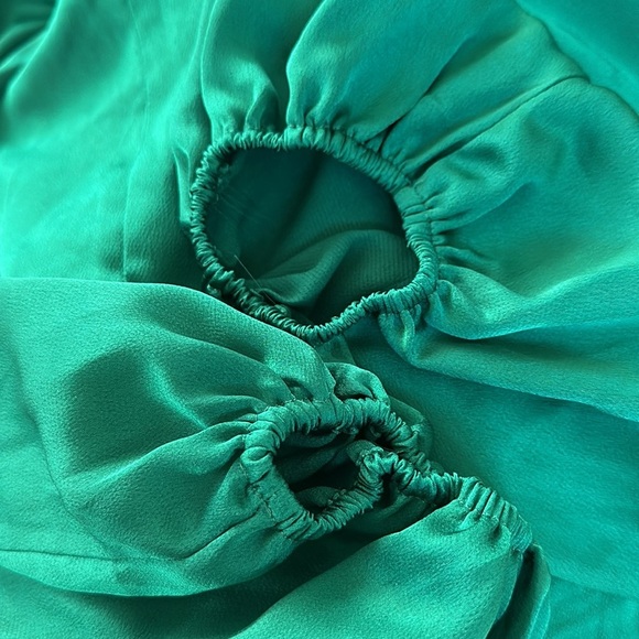 nwt Skylar Rose Green Satin Mini Dress Womens Size Medium - Picture 6 of 8